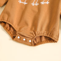 Solid Color Newborn One-piece Sweater Skull Print