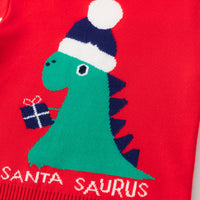 Autumn And Winter Christmas Dinosaur Boys Baby Cartoon Bottoming Sweater