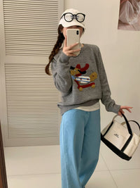 Puppy Embroidery Design Sweater