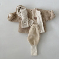 Baby Velvet Sweatshirt Baby Pullover Round Neck Warm Bottoming Shirt