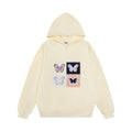 Butterfly Patch Embroidered Hoodie Men