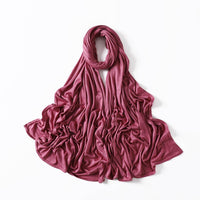 35 Colors Malaysia Pure Color Modal Curling Mercerized Cotton Scarf