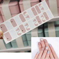 Waterproof Color Christmas Letter Nail Sticker Full Sticker