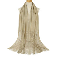 Solid color hollow scarf