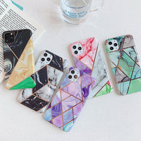 Geometric mosaic marble phone case
