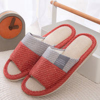 Linen Slippers House Shoes Women Bedroom Slippers