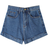 Women's High Waist Denim Shorts With A Sense Of Niche Design