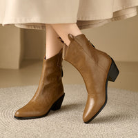 Women's Square Heel Fashion Boots