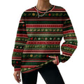 Digital Printing Pattern Shading Fashion Trend Round Neck Long Sleeve Sweater