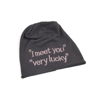 Stylish Oversized Beanie With Chic Letter Embroidery