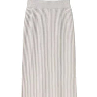 Women's Solid Color Casual Versatile Knitted Skirt