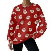Digital Printing Pattern Shading Fashion Trend Round Neck Long Sleeve Sweater