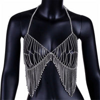 Diamond Fringed Body Bikini Chest Chain
