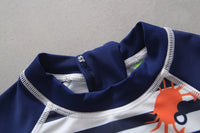Navy Striped Swimsuit Boys Surf Suit Set