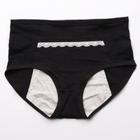 Lady Lace Traceless Briefs Physiological Panties Plus Size Leakproof Belt Pocket Menstrual Panties