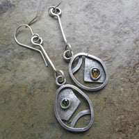 Creative And Elegant Personality Geometry Oval Long Earrings