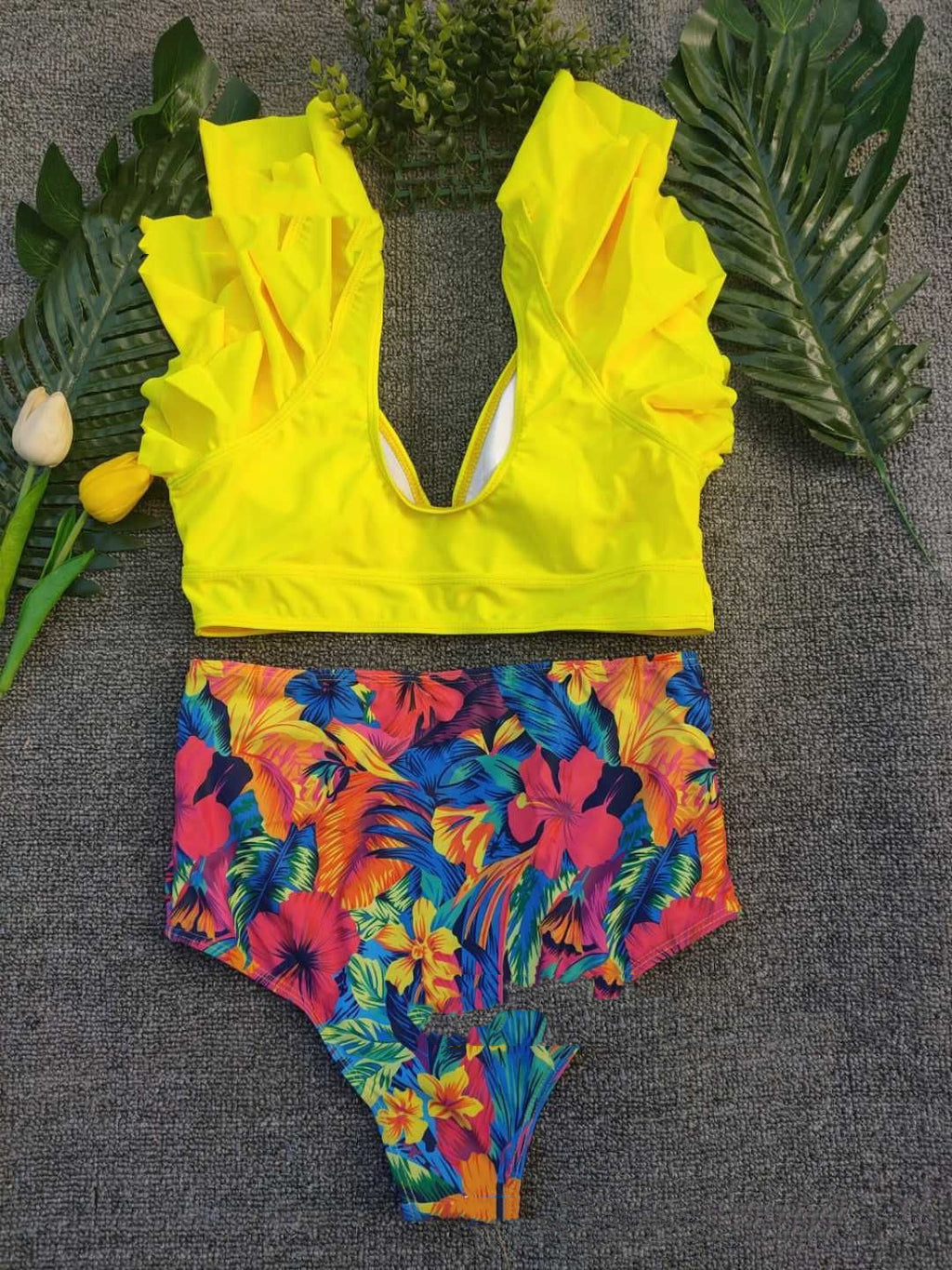 Sexy Swimsuit Printed Split Bikini Swimsuit Women Swimwear