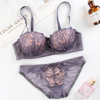 Embroidered shell bra
