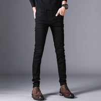 Slim fit little feet casual black long pants