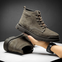 Plush Martin Boots Men's Trend Retro All-Match Tooling Boots