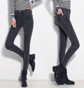 Women's thickened velvet jeans