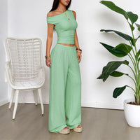 Womens Two Piece Set Tank Top And Wide Leg Pants