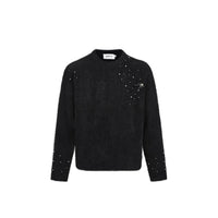 Spider Brooch Mink-like Pullover Sweater