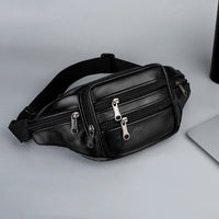 Genuine Leather Sports Waist Pack For Men, Invisible Running Pack