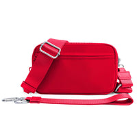 Mens Double-Layer Polyester Waterproof Crossbody Waist Bag