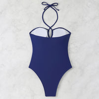 Sexy Slim-fit Hollow-out Halter Swimsuit