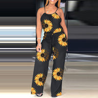 Women's Fashion Casual Print Camisole Jumpsuit