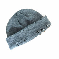 Personality Hoop Hole Wool Knitted Warm Hat