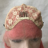 High temperature silk half hand woven straight wig