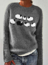 Hot Sale Round Neck Loose And Stylish Long Sleeves Sweater