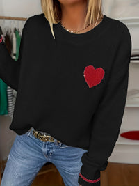 Plus Size Women's Love Round Neck Sweater