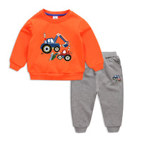 Children's Sweater Suit winter Clothes Plus Velvet Thickening