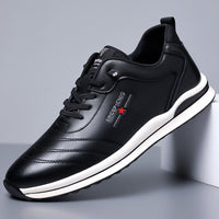 Youth British Style Breathable Soft Leather Men's Casual Leather Shoes