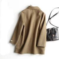 Vintage loose double faced cashmere suit coat