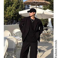 Mens Casual Spring Autumn Suit Jacket With Padded Shoulders In A Edgy Style