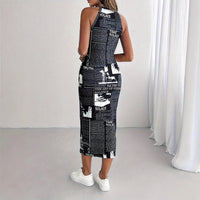 High-waisted Draping Fashionable And Trendy Womens Dress