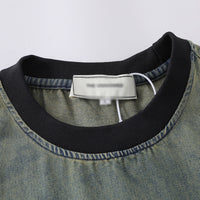 Fashion Tie-dye Gradient Denim T-shirt Men
