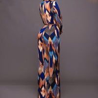Fashion Digital Print Women's Lace-Up Jumpsuit