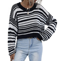 Base Knitwear Short Striped Sweater Women