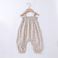 Baby Girl Flower Strap Floral Romper