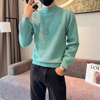 Striped Sweater Men's Fashion Brand Lightly Mature High Sense