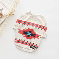 Dog Clothes Small Dog Cotton Plus Velvet Print Pet Clothes