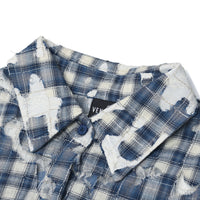 Fashion Personality Plaid Long-sleeved Shirt Men