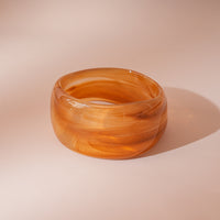 Irregular Wide-brimmed Tan Resin Bracelet