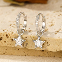 Mozan Diamond S925 Silver Trendy Commuter-style Diamond-studded Versatile Star Earrings