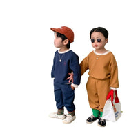 Spring Sweater Waffle Korean Style Two-piece Suit